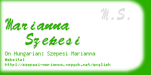 marianna szepesi business card